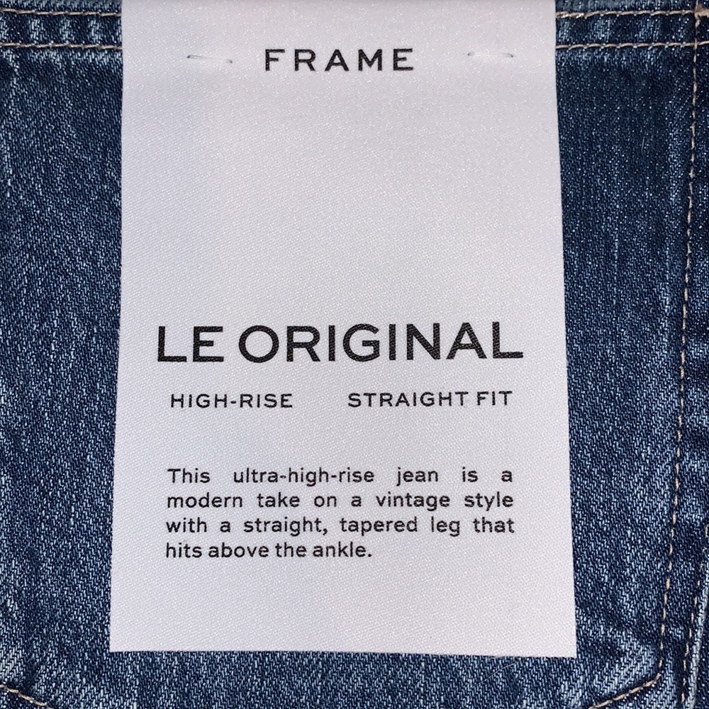 frame le original high rise straight fit jeans - Picture 5 of 8